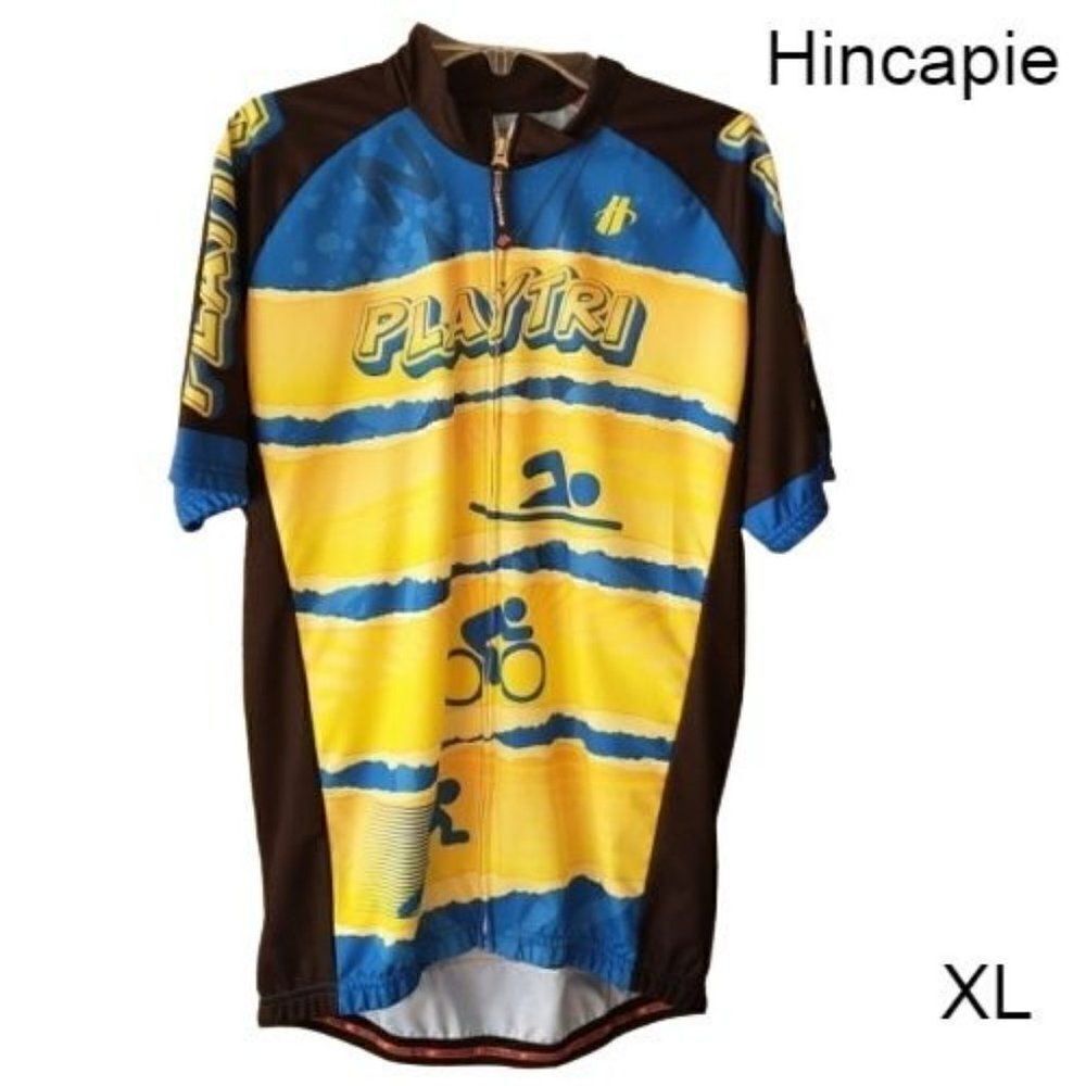 Men's Cycling Jersey Hincapie Full Zip Triathlon Lightweight Pockets XL NWOT